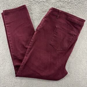 W62 Jeans Women's Size 18 Signature Fit Skinny Burgundy Stretch Pants‎